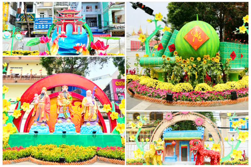 Khai mạc Đường Hoa nghệ thuật tại Cần Thơ làm bằng  50.000 giỏ hoa tươi -0