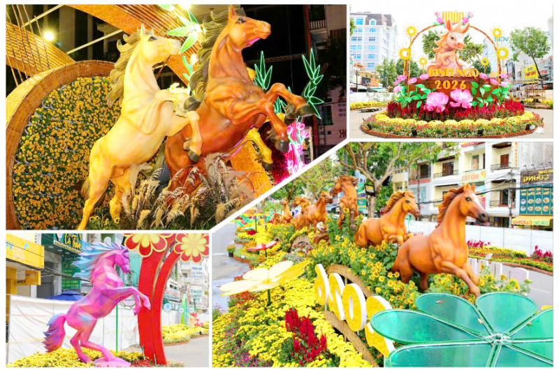 Khai mạc Đường Hoa nghệ thuật tại Cần Thơ làm bằng  50.000 giỏ hoa tươi -1