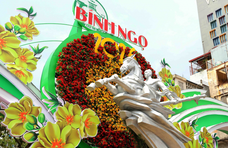 Khai mạc Đường Hoa nghệ thuật tại Cần Thơ làm bằng  50.000 giỏ hoa tươi -0