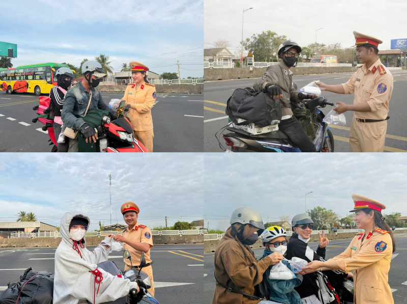 Công an Cà Mau tiếp sức người dân về quê đón Tết -0