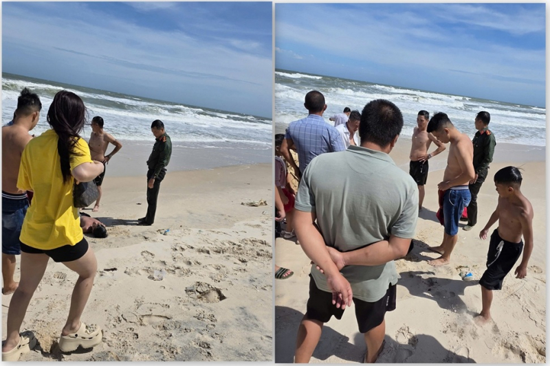 Cán bộ Công an dũng cảm cứu hai cháu bé bị đuối nước -0