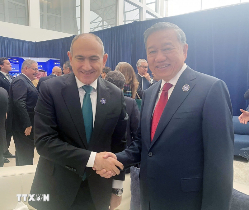 Tổng Bí thư gặp lãnh đạo các nước nhân dịp dự cuộc họp Hội đồng Hòa bình về Gaza -1