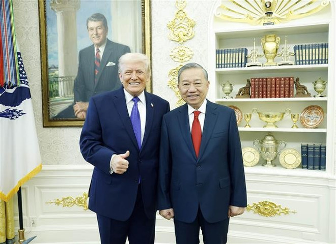 Tổng Bí thư Tô Lâm gặp Tổng thống Hoa Kỳ Donald Trump -0