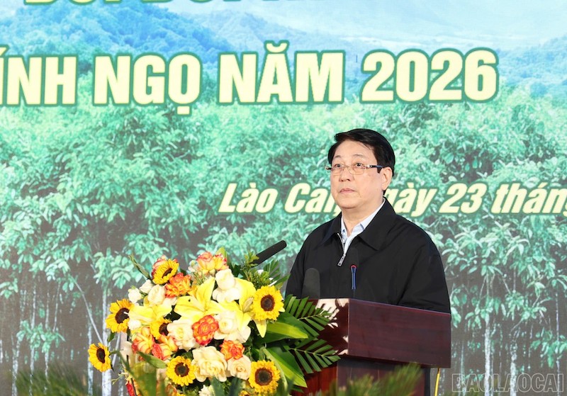 Chủ tịch nước Lương Cường dự và phát động “Tết trồng cây đời đời nhớ ơn Bác Hồ xuân Bính Ngọ năm 2026” tại tỉnh Lào Cai -0
