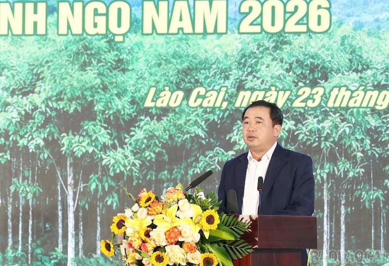 Chủ tịch nước Lương Cường dự và phát động “Tết trồng cây đời đời nhớ ơn Bác Hồ xuân Bính Ngọ năm 2026” tại tỉnh Lào Cai -0