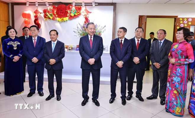 Tổng Bí thư Tô Lâm: TTXVN vươn lên ở tầm cao mới, xứng đáng là mạch máu thông tin tin cậy của đất nước -0