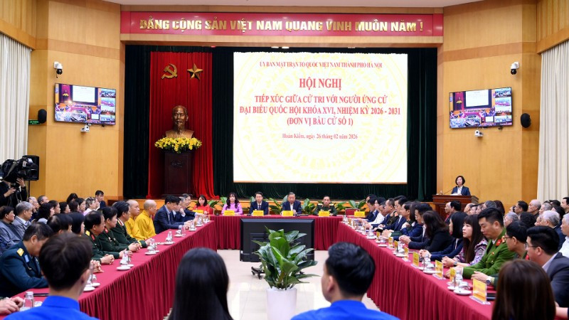 Hội nghị tiếp xúc cử tri với người ứng cử đại biểu Quốc hội khóa XVI tại Hà Nội -0