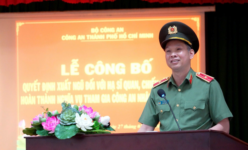 Công an TP Hồ Chí Minh trao quyết định xuất ngũ cho 1.032 hạ sĩ quan, chiến sĩ nghĩa vụ  -0