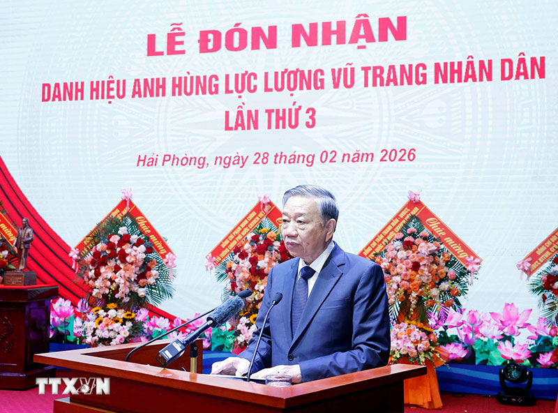 Phát biểu của Tổng Bí thư Tô Lâm tại Lễ đón nhận Danh hiệu Anh hùng Lực lượng Vũ trang Nhân dân của Quân chủng Hải quân -0