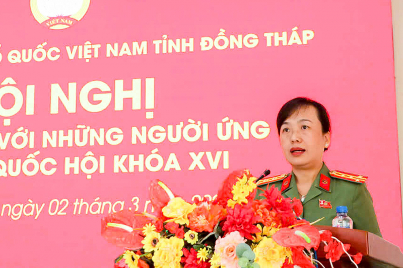 Nữ Phó Giám đốc Công an Đất sen hồng được giới thiệu ứng cử đại biểu Quốc hội khóa XVI -0