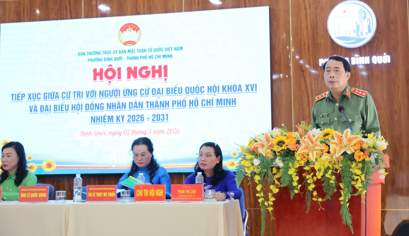 Thứ trưởng Lê Quốc Hùng và các ứng cử viên đại biểu Quốc hội tiếp xúc cử tri tại TP Hồ Chí Minh -0