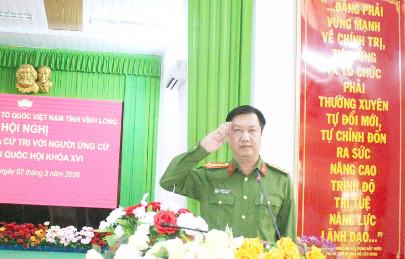 Đại tá Nguyễn Văn Hạnh, Phó Giám đốc Công an tỉnh Vĩnh Long được giới thiệu ứng cử ĐBQH -0