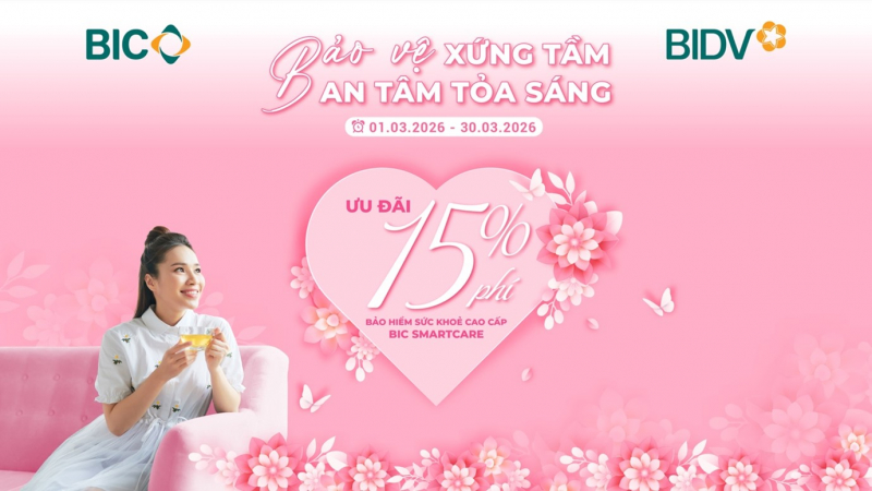 BIC ưu đãi 15% phí bảo hiểm sức khoẻ cao cấp mừng Ngày Quốc tế Phụ nữ -0