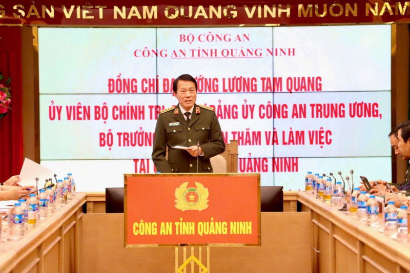 Bộ trưởng Lương Tam Quang làm việc với Công an tỉnh Quảng Ninh -0