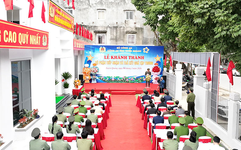 Khánh thành Bộ phận tiếp nhận và trả kết quả tập trung Công an tỉnh Tuyên Quang -0