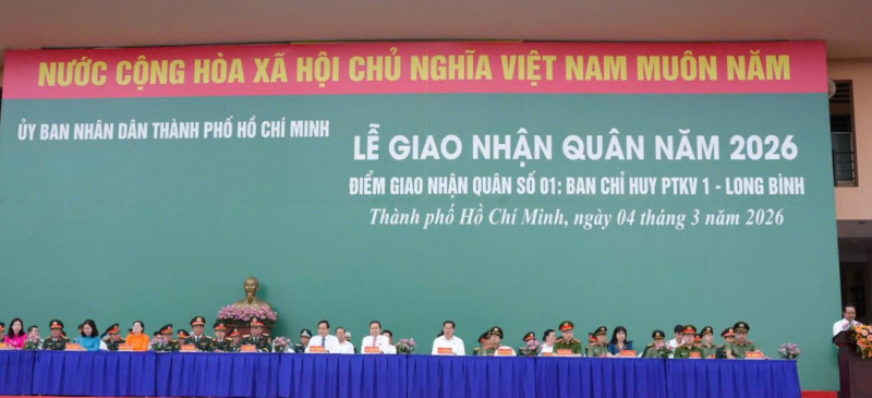 Chủ tịch Quốc hội Trần Thanh Mẫn dự lễ giao nhận quân điểm 2026 ở TP Hồ Chí Minh -0