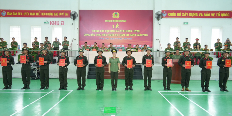 Công an Đồng Tháp hoàn thành 100% chỉ tiêu tuyển quân năm 2026 -0