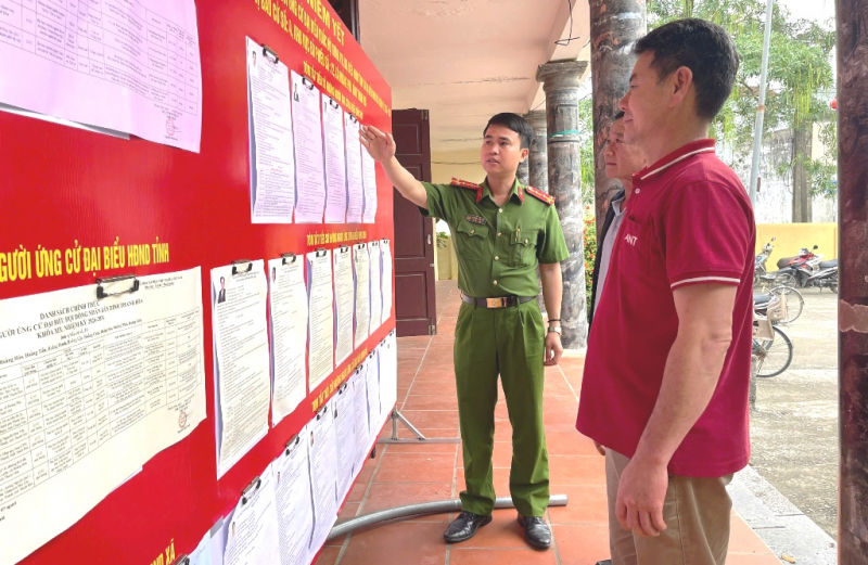 Triển khai đồng bộ các biện pháp bảo đảm ANTT tại các điểm bầu cử -0