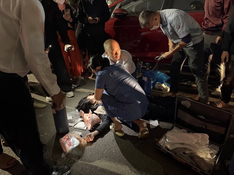 Ô tô mất lái gây tai nạn liên hoàn trên đường Nguyễn Chánh, lái xe  có nồng độ cồn -3