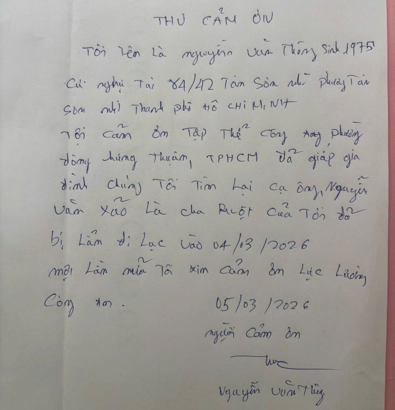 Những lá thư cảm ơn đầy cảm xúc gửi Công an -0