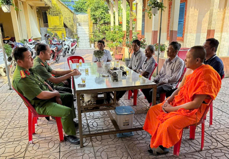 Công an các tỉnh miền Tây tăng cường công tác tuyên truyền bầu cử -0