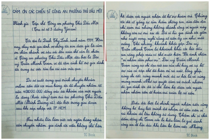 Những lá thư cảm ơn đầy cảm xúc gửi Công an -1