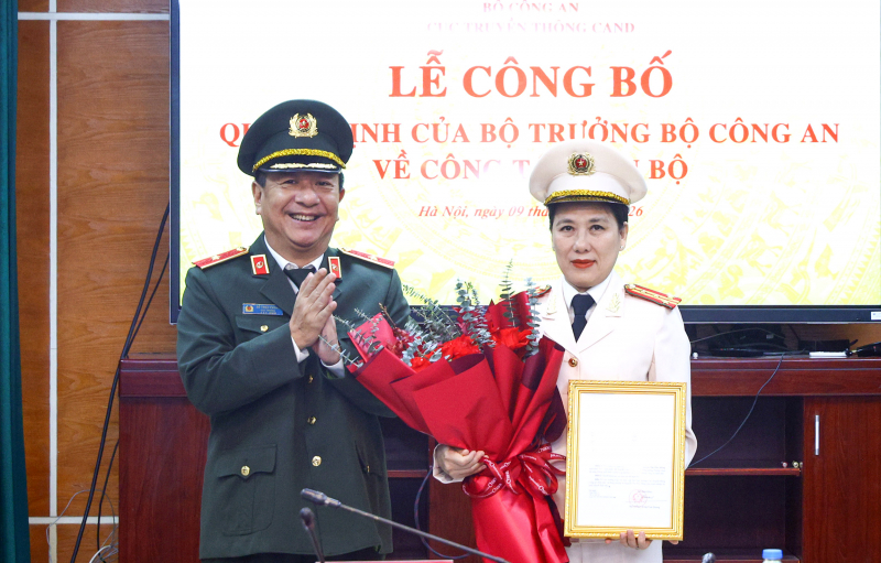 Bổ nhiệm Đại tá Nguyễn Thị Thu Hằng giữ chức vụ Phó Cục trưởng Cục Truyền thông Công an nhân dân -0