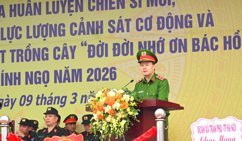 Khai giảng khóa huấn luyện cho gần 17 nghìn chiến sĩ mới tại Bộ Tư lệnh Cảnh sát cơ động -1