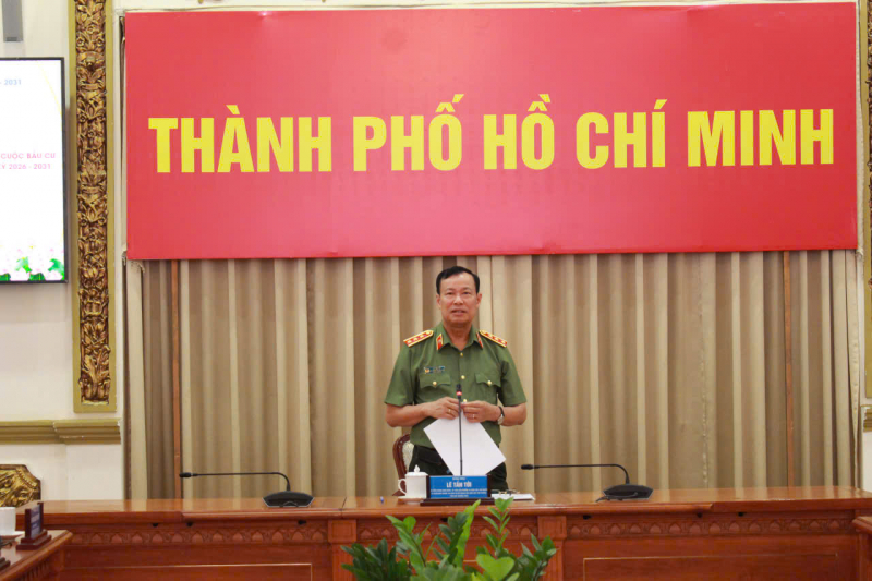 Đoàn công tác của Hội đồng bầu cử Quốc gia kiểm tra công tác bảo đảm ANTT tại TP Hồ Chí Minh -1