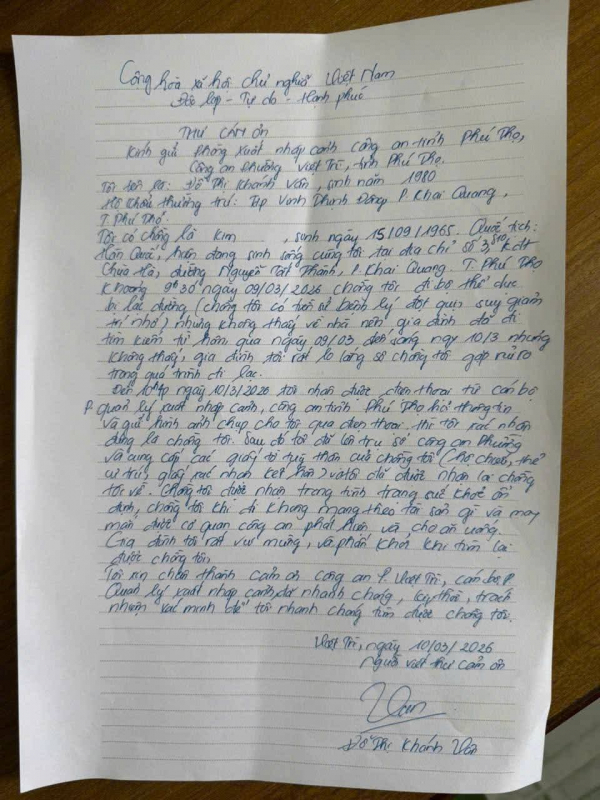 Công an tỉnh Phú Thọ hỗ trợ tìm người nước ngoài bị lạc -0