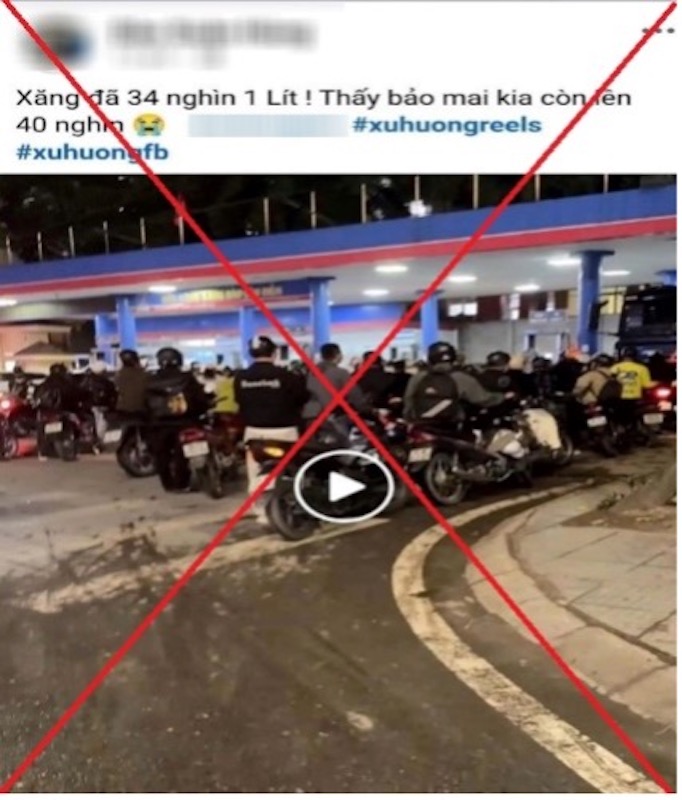 Đăng tải thông tin sai sự thật về tăng giá xăng, dầu nhân viên bán xe điện bị phạt -0