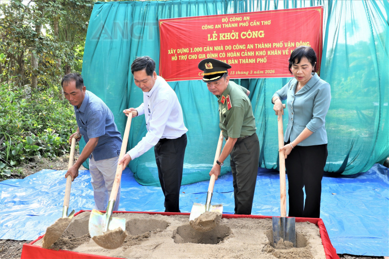 Công an TP Cần Thơ khởi công xây dựng 1.000 căn nhà tình nghĩa -0