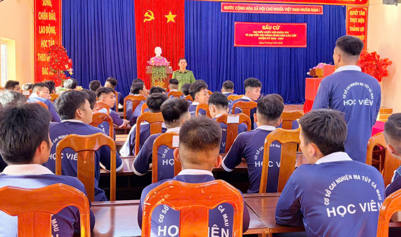 Bảo đảm quyền bầu cử cho trên 500 học viên cai nghiện ma túy ở Cà Mau -0