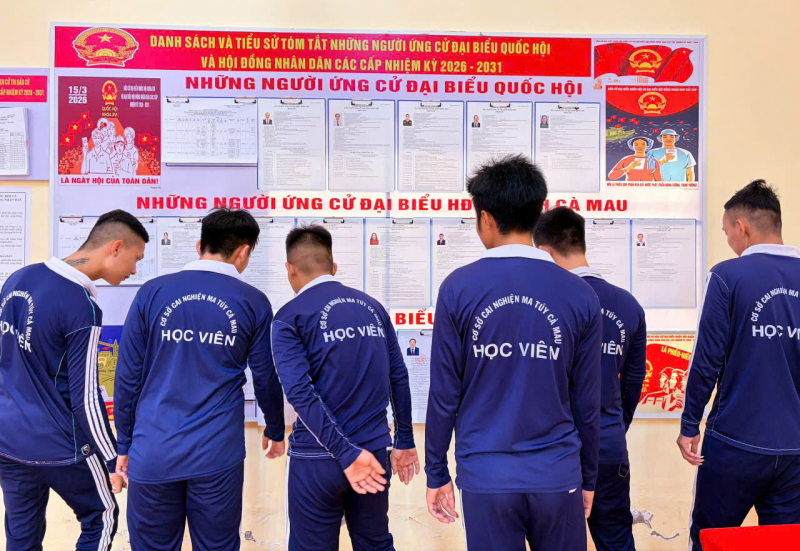 Bảo đảm quyền bầu cử cho trên 500 học viên cai nghiện ma túy ở Cà Mau -0