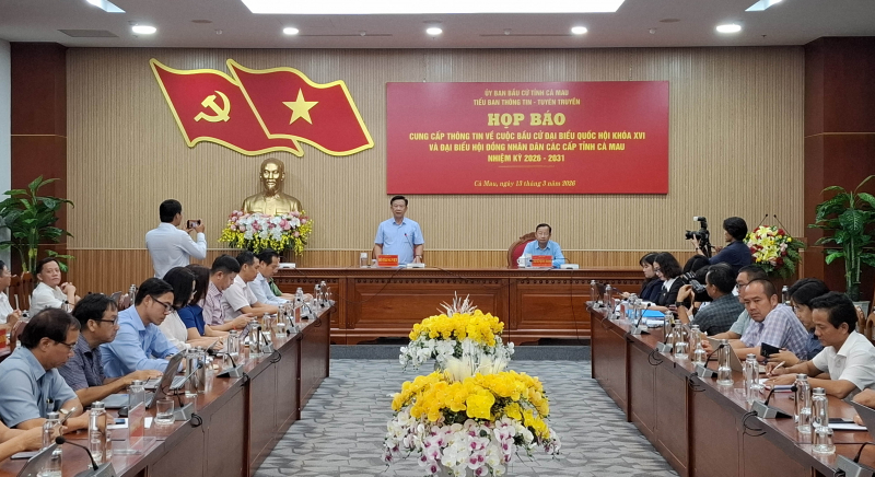 Cà Mau họp báo thông tin về công tác bầu cử -0