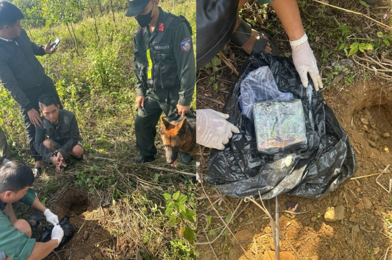 Bắt đối tượng mua bán ma tuý phát hiện 2 khẩu súng -0