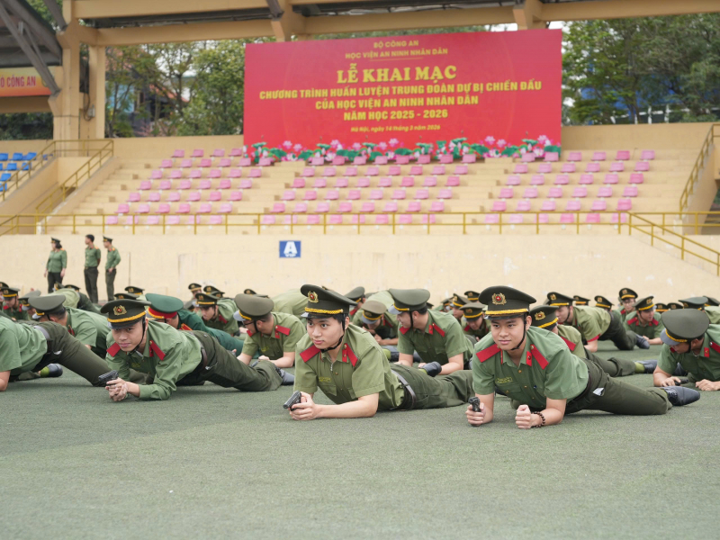 Học viện ANND khai mạc chương trình huấn luyện Trung đoàn dự bị chiến đấu -0