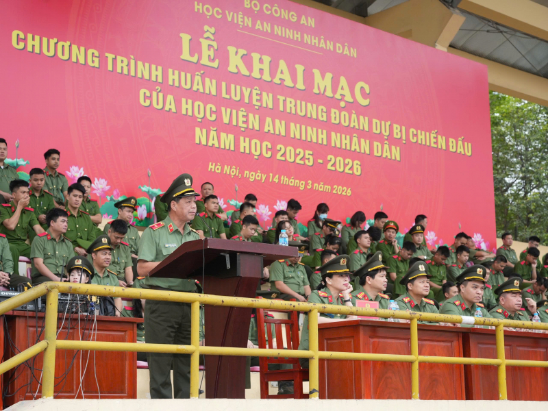 Học viện ANND khai mạc chương trình huấn luyện Trung đoàn dự bị chiến đấu -0