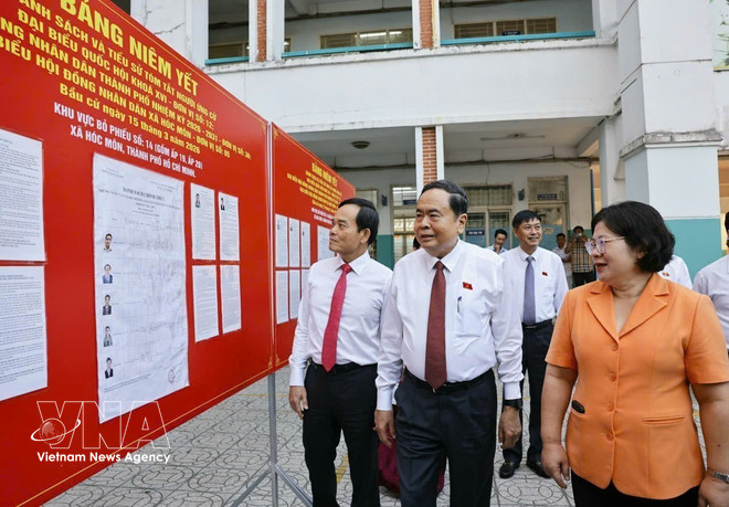 National Assembly Chairman inspects election preparations, casts ballots in Ho Chi Minh City -0