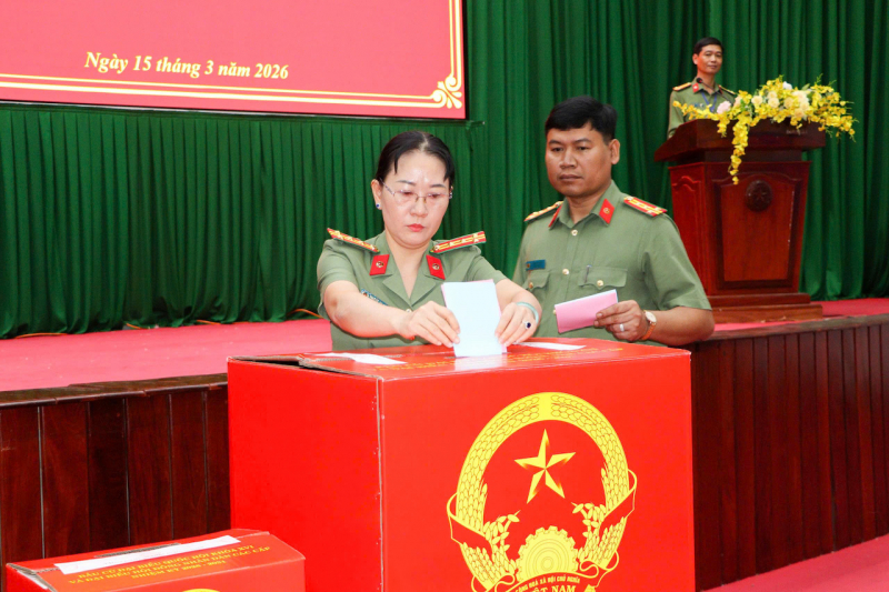 Công an Vĩnh Long - Đồng Tháp hoàn thành việc bỏ phiếu bầu cử -0
