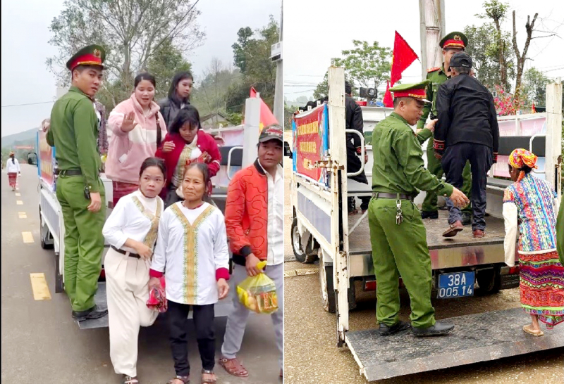 Cảnh sát dùng xe chuyên dụng hỗ trợ cử tri dân tộc Chứt đi bỏ phiếu -0