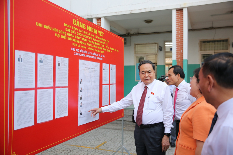 Chủ tịch Quốc hội Trần Thanh Mẫn dự lễ khai mạc bầu cử tại TP Hồ Chí Minh -0