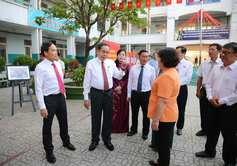 Chủ tịch Quốc hội Trần Thanh Mẫn dự lễ khai mạc bầu cử tại TP Hồ Chí Minh -1