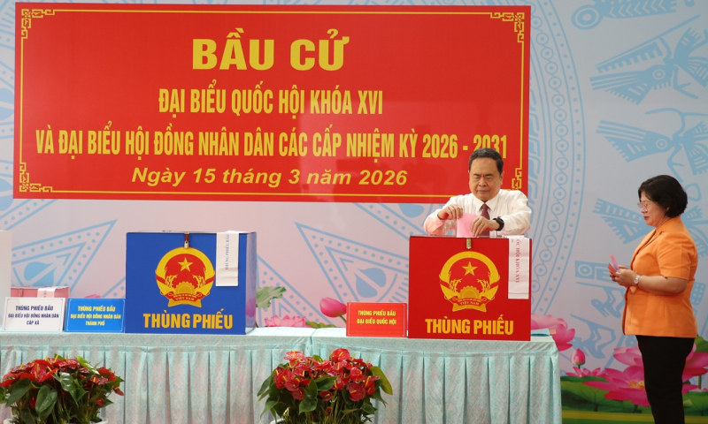 Chủ tịch Quốc hội Trần Thanh Mẫn dự lễ khai mạc bầu cử tại TP Hồ Chí Minh -0