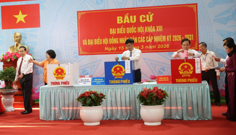 Chủ tịch Quốc hội Trần Thanh Mẫn dự lễ khai mạc bầu cử tại TP Hồ Chí Minh -0