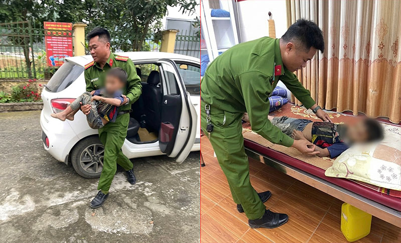 Công an xã Cốc San kịp thời cứu giúp cháu nhỏ gặp nạn -0