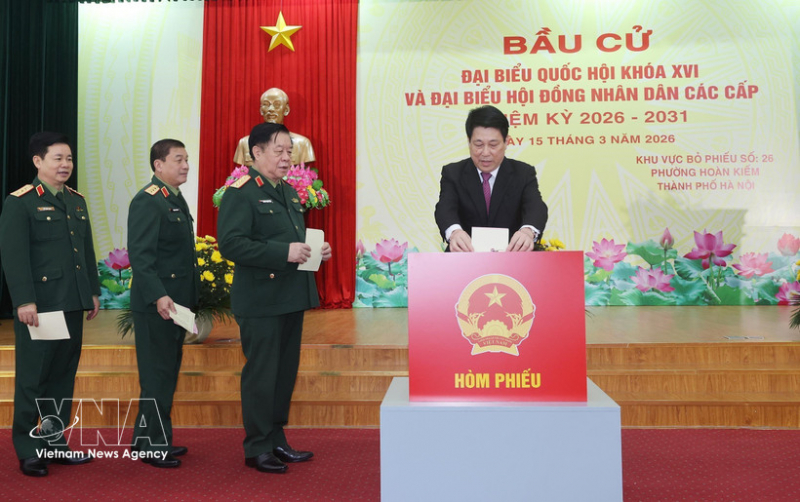 President Luong Cuong casts ballot in Hanoi’s Hoan Kien ward -0