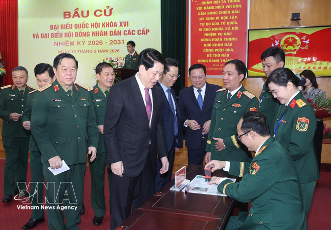 President Luong Cuong casts ballot in Hanoi’s Hoan Kien ward -0
