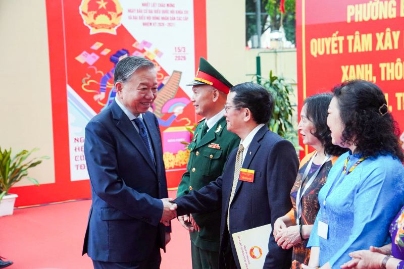 Tổng Bí thư Tô Lâm thực hiện quyền bầu cử, góp phần lan tỏa tinh thần Ngày hội toàn dân -1