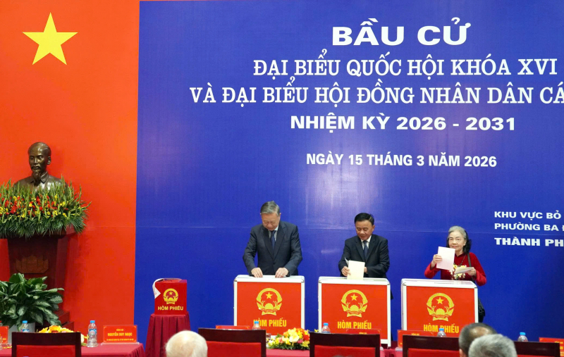 Tổng Bí thư Tô Lâm thực hiện quyền bầu cử, góp phần lan tỏa tinh thần Ngày hội toàn dân -1